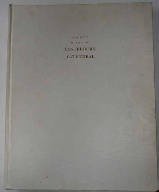 Rackham, Bernard - The Ancient Glass of Canterbury Cathedral. 'Proof Copy' at head of title (which is printed in red and black). 21 (of the final 25) coloured plates present (one marked 'cancel', plate x marked '1st Proo